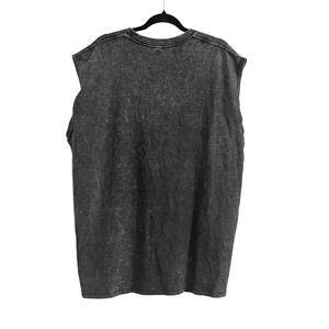Digiprint Apparel Mens 2XL Acid Wash Muscle Tee Sleeveless T-Shirt Faded Black
